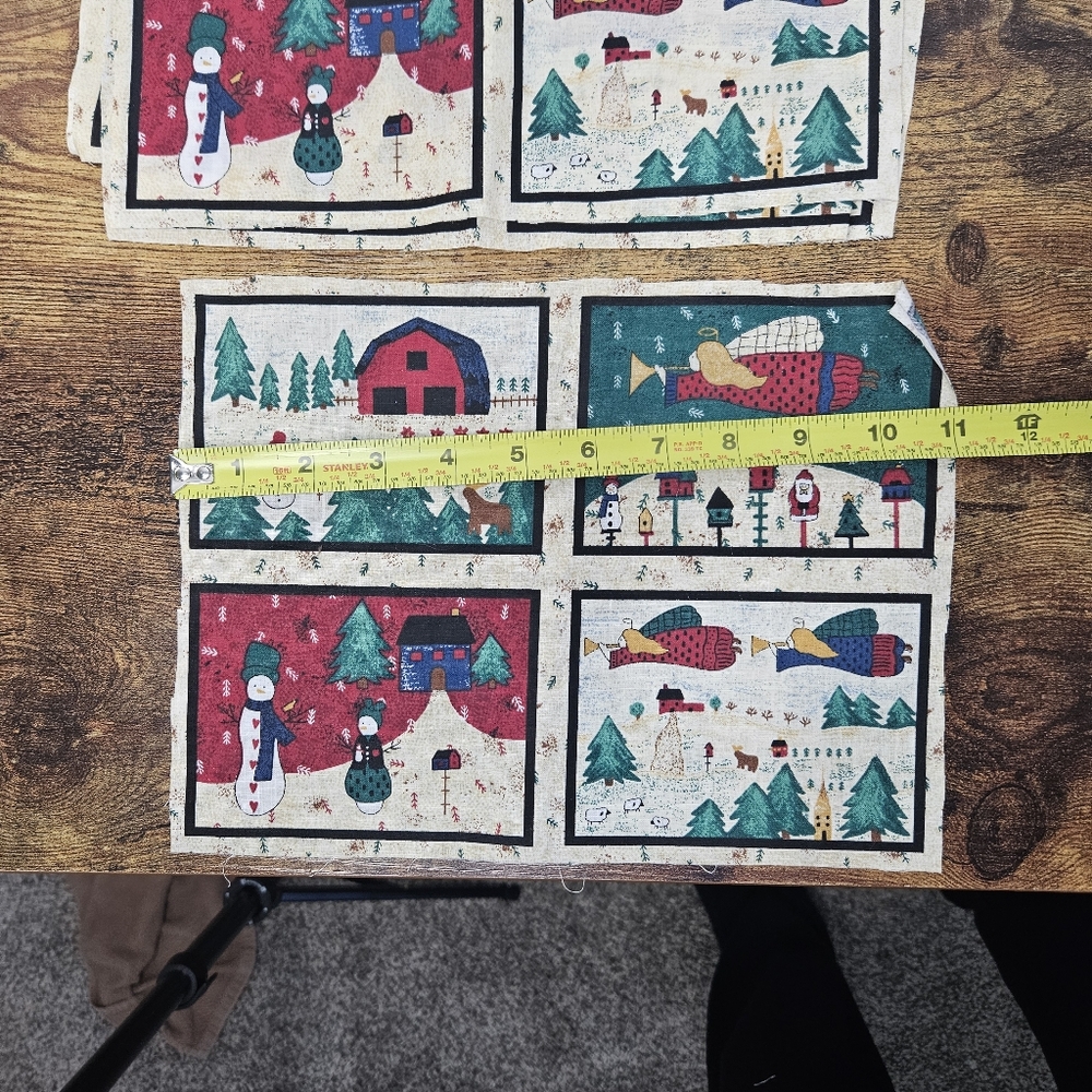 Christmas Plaid Appliques AND Quilt Fabric Countrycore Grannycore 90s Crafts - Picture 15 of 16